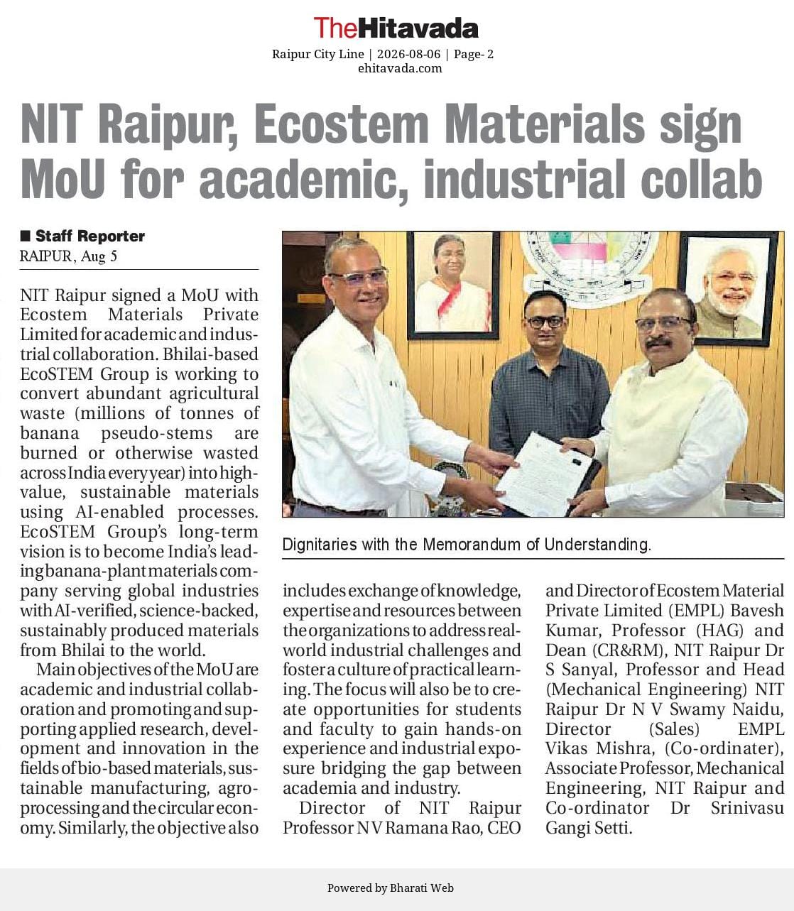 English newspaper coverage of EcoSTEM, image 4